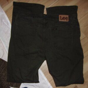 size 14  lee jeans womens pants denim fourteen green  stretch jean